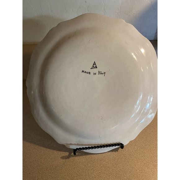 Vintage ‘LAB’  Italy Handpainted Pink Yellow Blue Floral Dinner Plates (4) - Picture 2 of 5